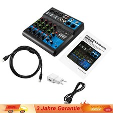 5 Kanal Mini Audio Mixer Bluetooth USB Sound Mischpult Verstärker Studio DJ Live
