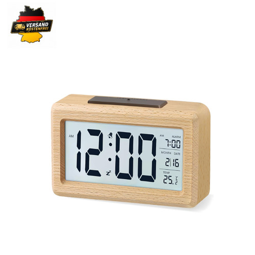 Digital wecker holz tischuhr - digital,