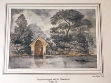 Gerhard Ulrich (Zeichnungen): Romantisches Berlin Drucke: Pfaueninsel Glienicke
