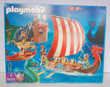 Playmobil Sammlung Set 5003 Mega Set Wikinger Schiff Seeungeheuer + Motor in OVP