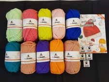 myboshi Wolle Nr.1 versch. Farben 10 Knäuel a50gr. und 5 Label