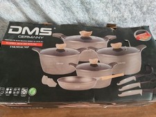 DMS® 16 Tlg Kochgeschirr Induktion Koch Topf Topfset Deckel Marbel Beschichtung