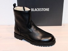 BLACKSTONE Leder Stiefelette Lammfell Boots Stiefel Zipper - CG193 Black - Neu !