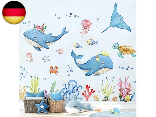Meerestiere wandtattoo meer - wandtattoo,