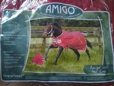 Horseware Amigo Outdoor/Regendecke mit Halsteil, Red / Pumice etc.