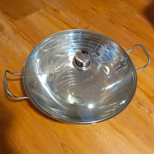 Wmf edelstahl wok silber mit - wmf,