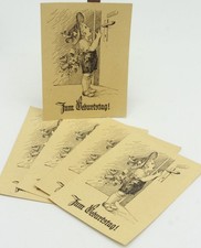 ANTIKE POSTKARTE 5x Ansichtskarte Karte GEBURTSTAG Geburtstagskarte Mädchen