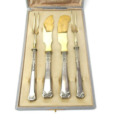 Gebrüder Köberlin Besteck Set Griffe aus 800er Silber Buttermesser Käsemesser...