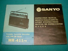 Sanyo Kassettenrecorder MR 411 FN für UKW und Mittelwelle Bedienungsanleitung