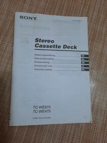 Sony we475 we675 - sony, tc-we475