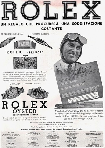 Werbung 1933 rolex - werbung, prince