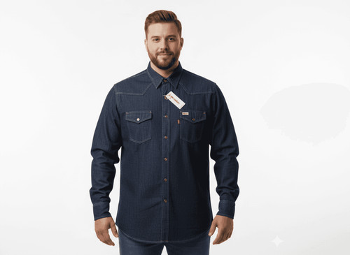 Jeans hemd langarm - hemd, in