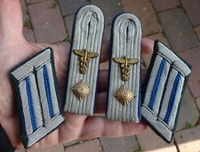original Satz Kragenspiegel / Schulterstücke  Offizier WH  TSD  dunkles blau