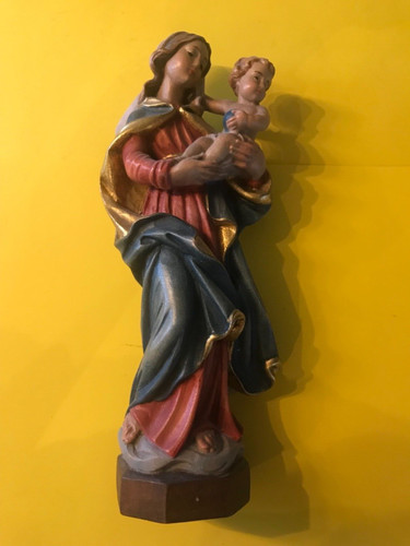 Alt holz figur maria mit - alt,