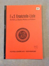 Ersatzteilliste  Saxonette 123 ccm Motor DKW Zweirad Union Hercules