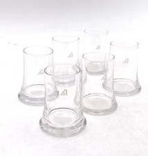 Set 6 Gläser ALITALIA Erste VINTAGE Glas JOE COLOMBO Linie 72 IMER Favata