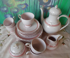 HUTSCHENREUTHER Porcelaine Rosé Rosendekor schönes altes Kaffeeservice 