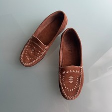 Mokassins Halbschuhe Slipper Esprit Wildleder Velours cognac braun 38,5 39