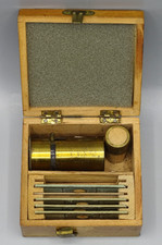 Antik: Altes Taschenmikroskop um 1880/ Mikroskop/ Reisemikroskop + Zubehör + Box