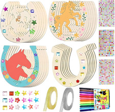 Hufeisen Holz, 24 Stück