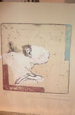 JAMES COIGNARD, Carborundum+Collage, 21,5x25,5cm, sign., VINTAGE-NEU-Zustand