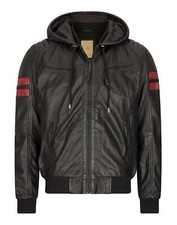 Herren Echtleder Bomberjacke