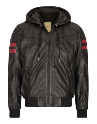 Herren echtleder bomberjacke - echtleder,