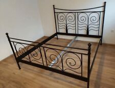 Ikea Noresund Bett Gestell Metall Schwarz Antik 140x200cm Top Zustand 