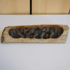 Vintage 3D Holzbild Elefanten