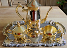 MOCCASERVICE AUF TABLETT, MOCCAKANNE,SAHNEKÄNNCHEN+ZUCKERDOSE, WIE NEU,UNBENUTZT