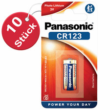 10 x Panasonic Lithium CR123