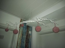 Weihnachtskugel Rot/ Weiß