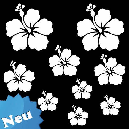 Hibiskus xxl wandtattoo - hibiskus,