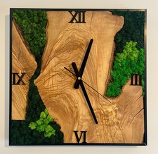 Wanduhr handmade natur 40cm - wanduhr,