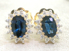 Saphir Ohrstecker 585 Gelbgold