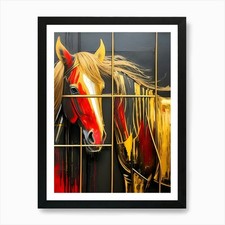 Pferd Gemälde Kunstdruck