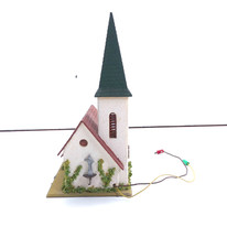 Faller H0 241 Kirche mit Glocke, gebaut, ohne OVP # 4398