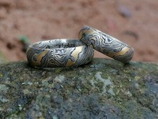 Trauringe Mokume Gane Gold 900