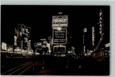 52287356 - Leuchtreklame Nacht Squibb´s Dental Cream Coca-Cola Fisk Tires