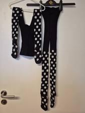 2x Thermo Strumpfhose Größe 110/116 Schwarz Weiß Punkte