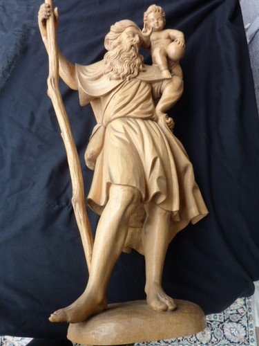 Holzfigur christopherus - christopherus, m