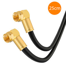 Antennenkabel 135dB Winkel 2x 90° F-Stecker UHD 4K TV Sat Router Internet Kabel