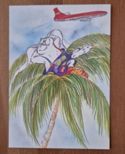 LTU Airways Hase Werbung advertising Airline issue postcard Postkarte