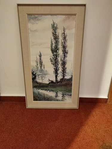 Vintage landschaftsbild gemalt - vintage,