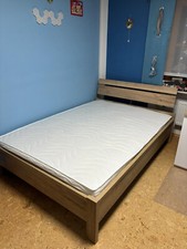 Bett, Jugendbett, Möbel - Schreinerqualität, 140x200 cm, SanRemo Eiche 