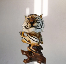 Tiger Kopf Skulptur Figur Harz