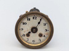 Reisewecker Wecker Miniatur Uhr mechanisch mit Holzkorpus und Messingring