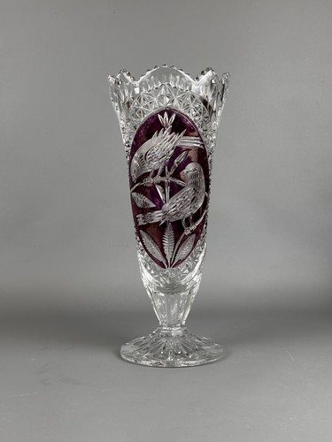 70er bleikristall vase - bleikristall,