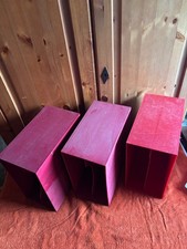 REGAL 3 SCHALLPLATTENSTÄNDER LP AUFBEWAHRUNGS BOX TOLLES DESIGN ROT ARCHIV