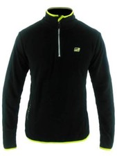 Idealer Pulverschnee Fleecepullover Half Zip Anton schwarz Skifleece